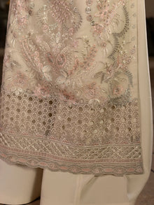 Safa – Ivory Embroidered Chiffon 3 Piece Suit | Formal Wear