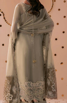 Dastak by Ramsha Premium Embroidered Chiffon Unstitched 3 Piece Suit - Q-307