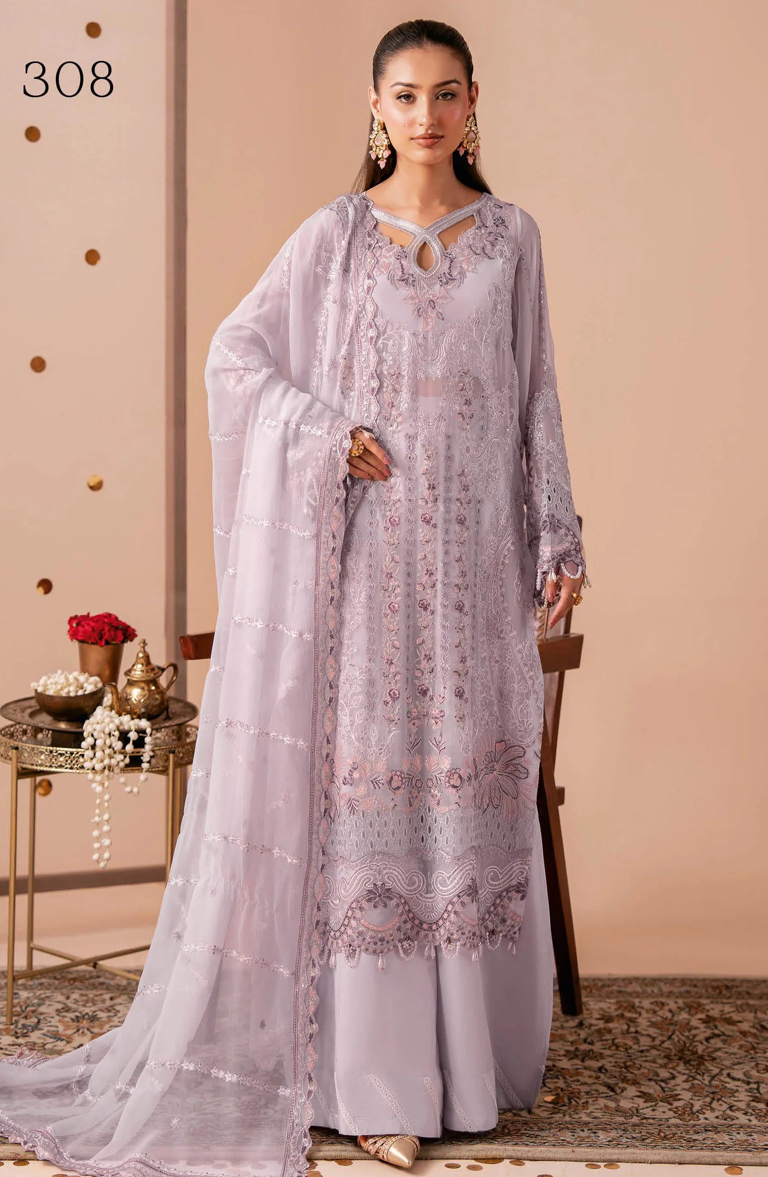 Dastak by Ramsha Premium Chiffon Collection 2026 Vol-03 (Q-308)