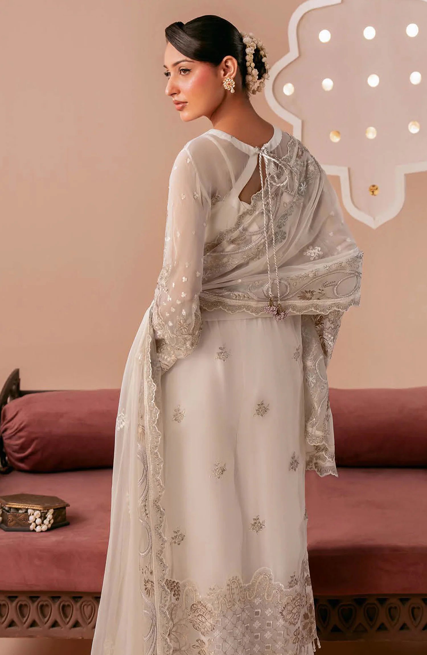 Dastak by Ramsha Premium - Q-302 - RM26DTK - White - Festive Collection