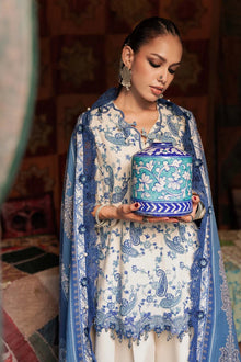 M.Prints Embroidered Linen Unstitched 3Pc Suit MPT-3108-A