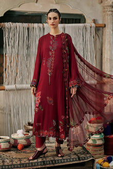 M.Prints Embroidered Linen Unstitched 3Pc Suit MPT-3110-A