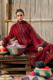 M.Prints Embroidered Linen Unstitched 3Pc Suit MPT-3110-A